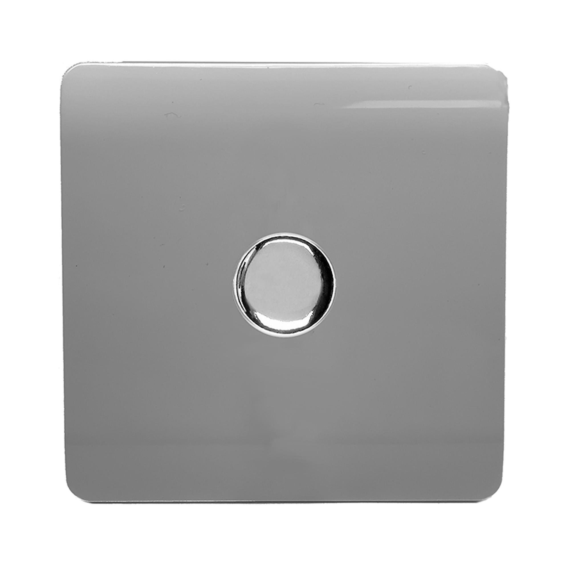 Light Grey Screwless 1 Gang 2 Way 100W LED Dimmer Switch, (35mm Back Box Req.), 10yrs Warranty