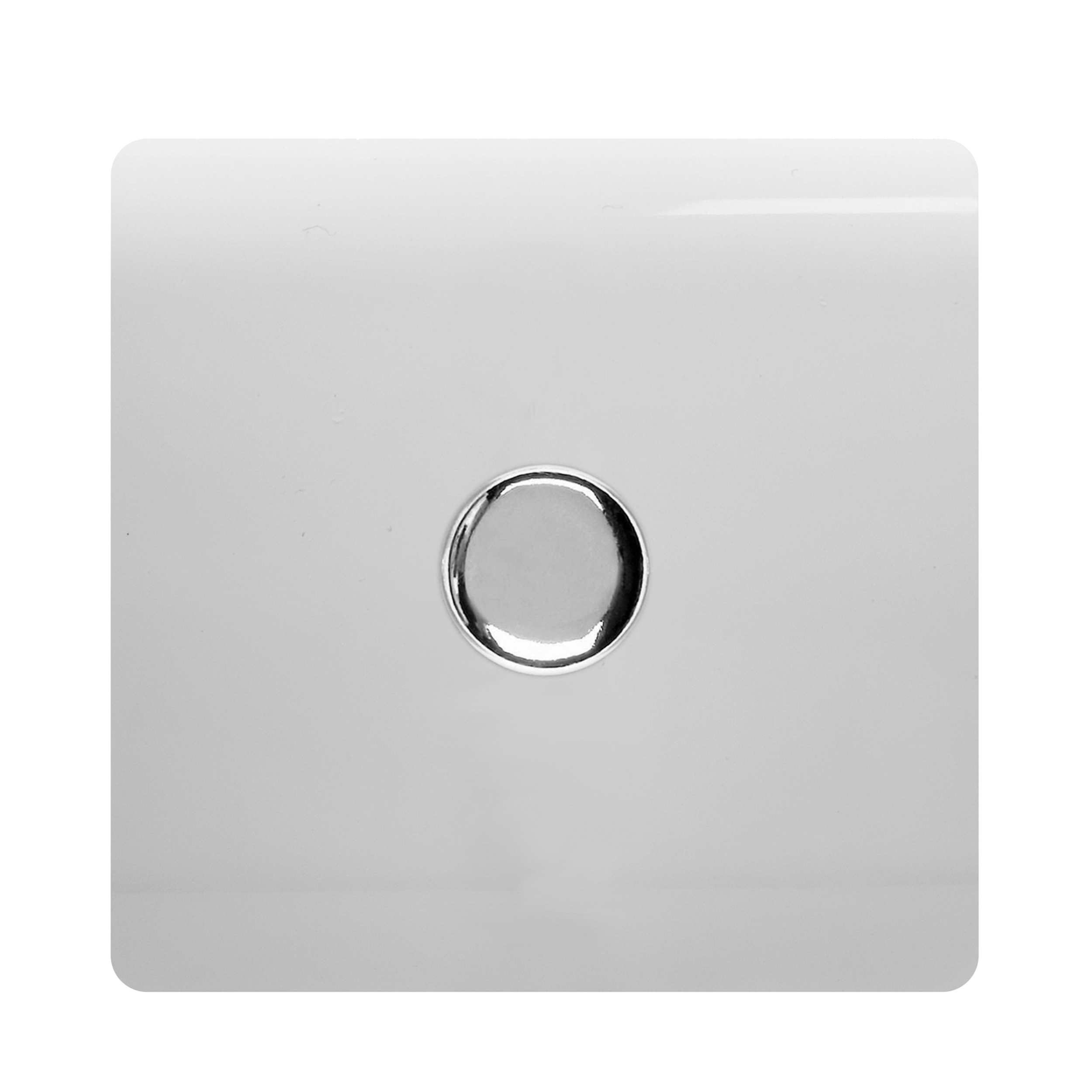 Ice White Screwless 1 Gang 2 Way 100W LED Dimmer Switch, (35mm Back Box Req.), 10yrs Warranty