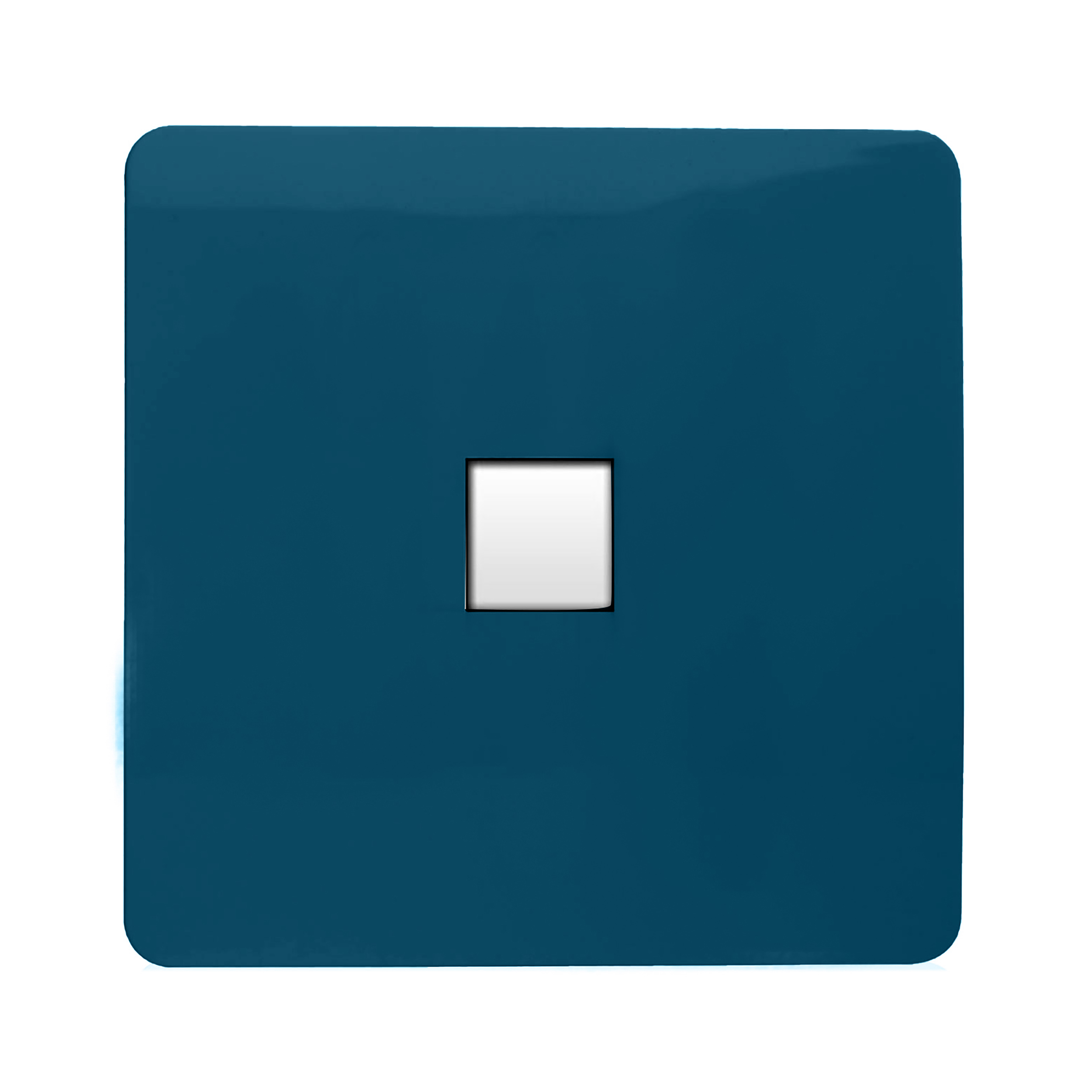 Trendi, Artistic Modern 1 Gang RJ11 Telephone Midnight Blue Finish, BRITISH MADE, (35mm Back Box Required), 10yrs Warranty