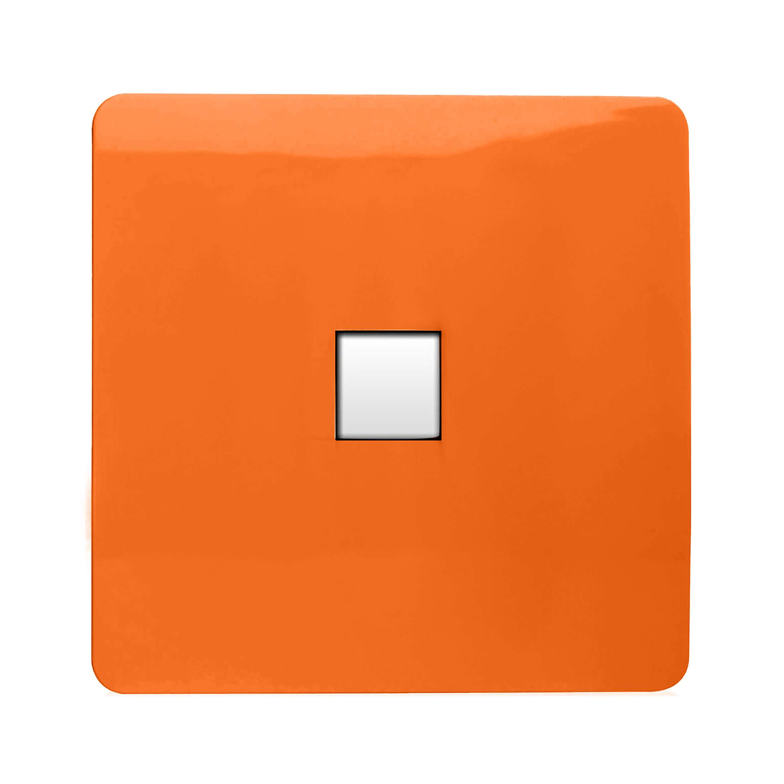 Trendi, Artistic Modern Single PC Ethernet Cat 5 & 6 Data Outlet Orange Finish, BRITISH MADE, (35mm Back Box Required), 10yrs Warranty