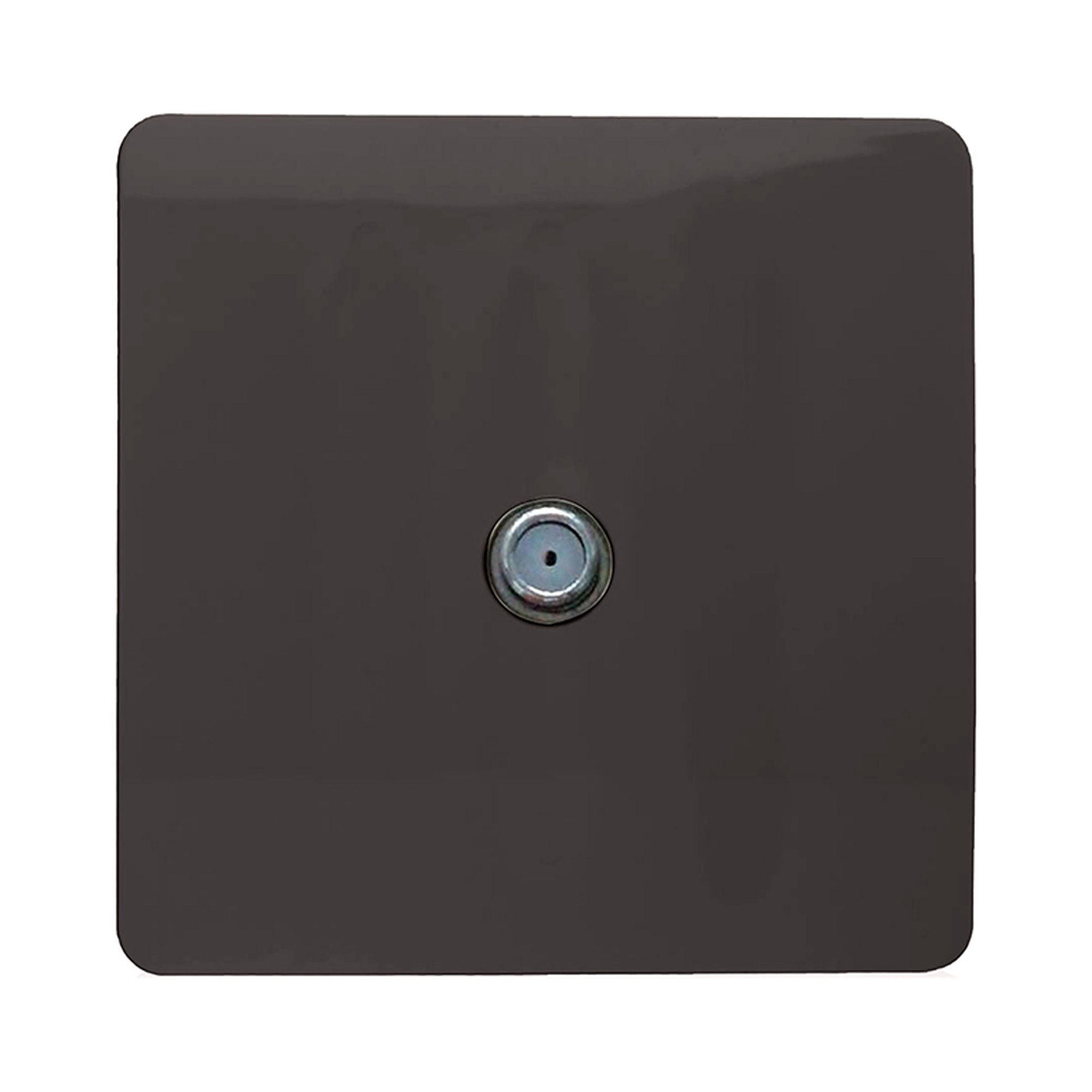 Dark Brown Screwless 1 Gang F-Type Satellite, (25mm Back Box Req.), 10yrs Warranty