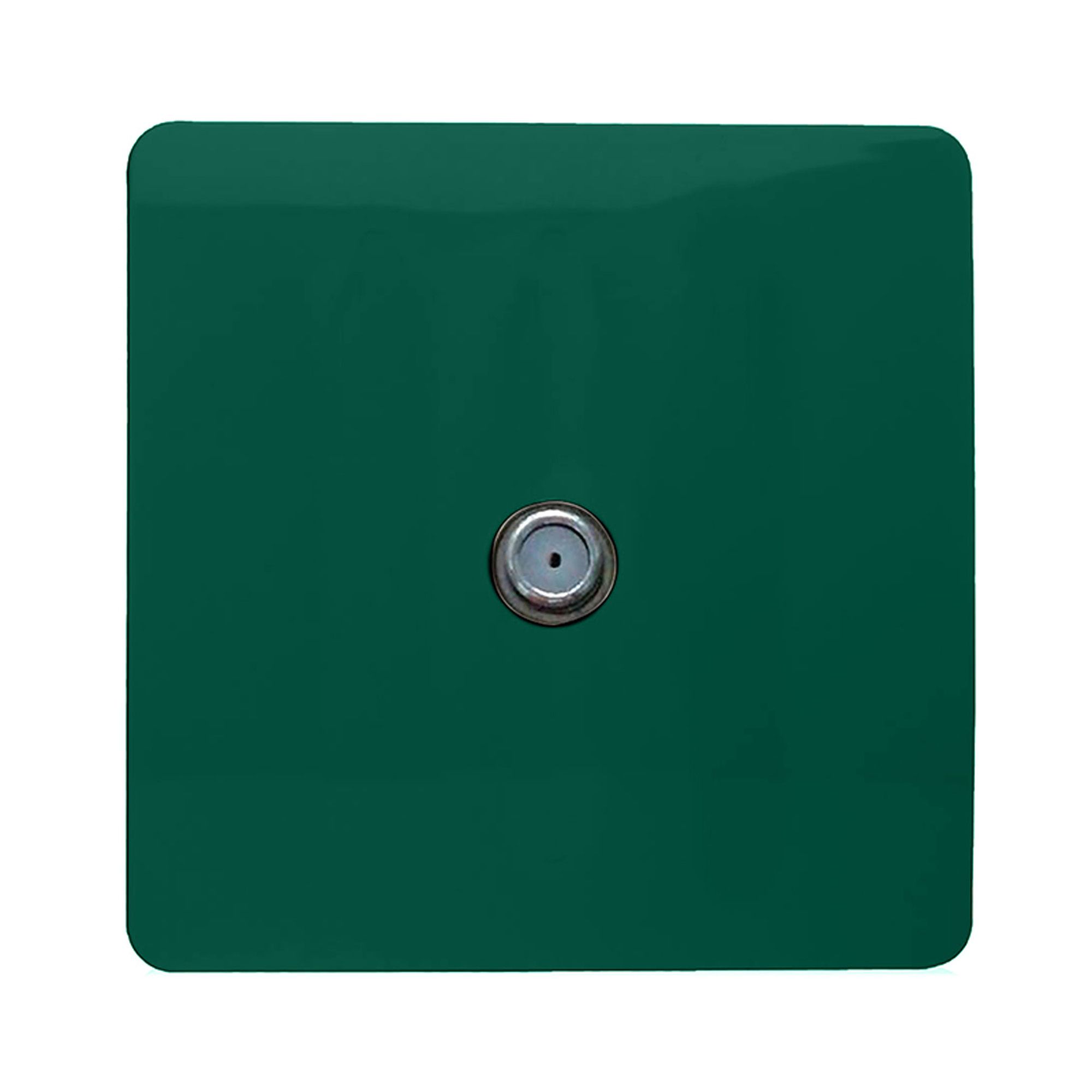 Trendi, Artistic Modern F-Type Satellite 1 Gang Dark Green Finish, BRITISH MADE, (25mm Back Box Required), 10yrs Warranty