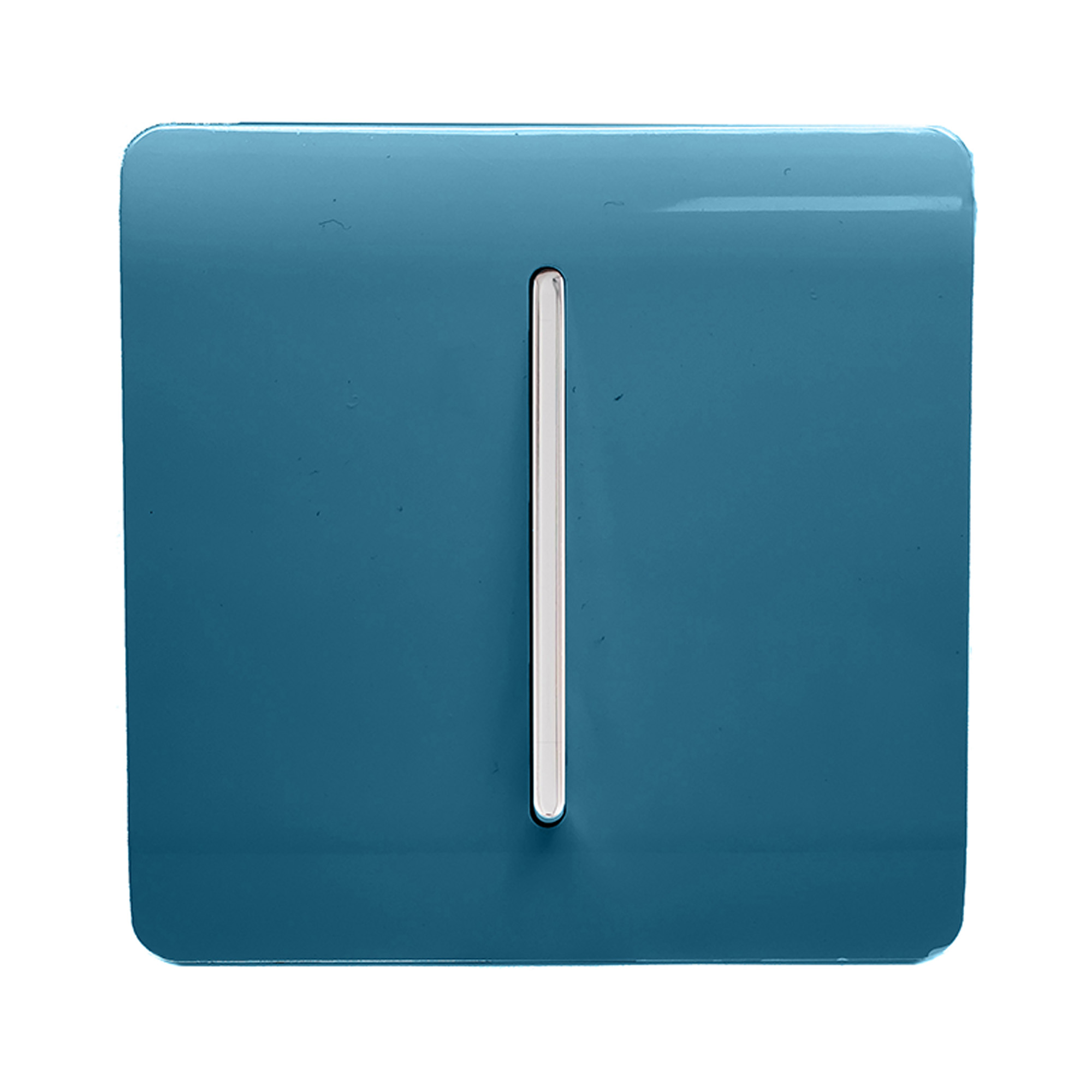 Trendi, Artistic Modern 1 Gang Retractive Home Auto.Switch Ocean Blue Finish, BRITISH MADE, (25mm Back Box Required), 10yrs Warranty