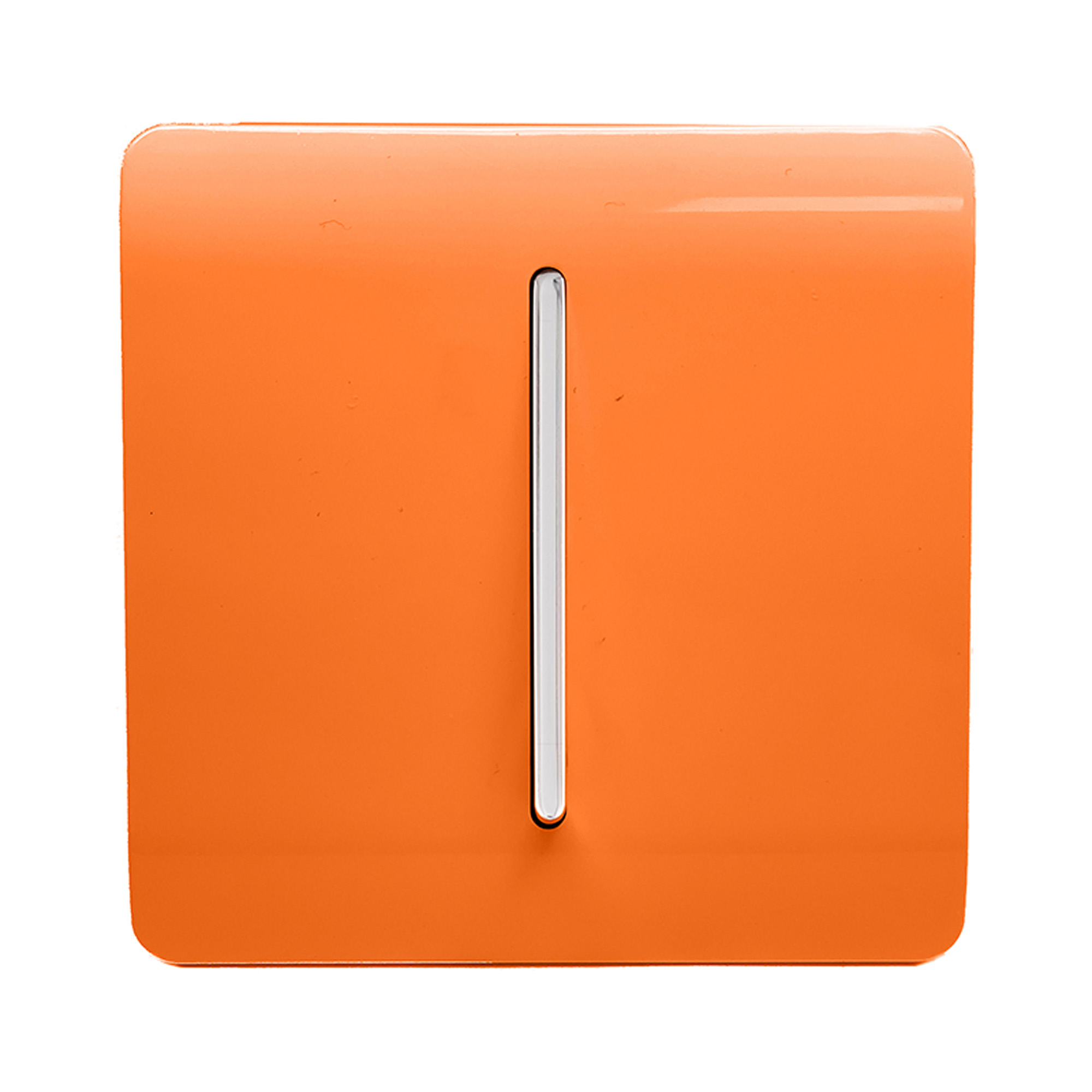 Trendi, Artistic Modern 1 Gang Retractive Home Auto.Switch Orange Finish, BRITISH MADE, (25mm Back Box Required), 10yrs Warranty