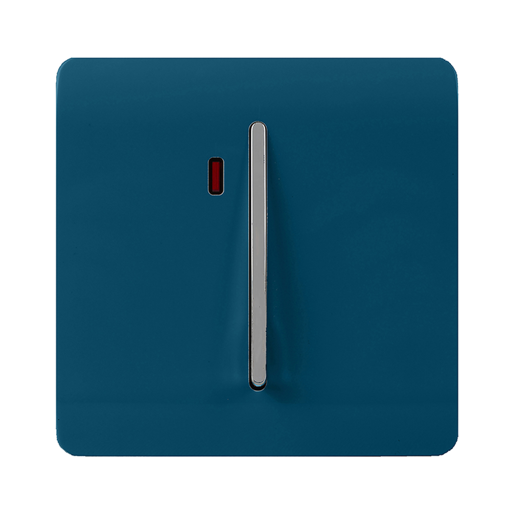Trendi, Artistic Modern 45 Amp Neon Insert Double Pole Switch Midnight Blue Finish, BRITISH MADE, (35mm Back Box Required), 10yrs Warranty