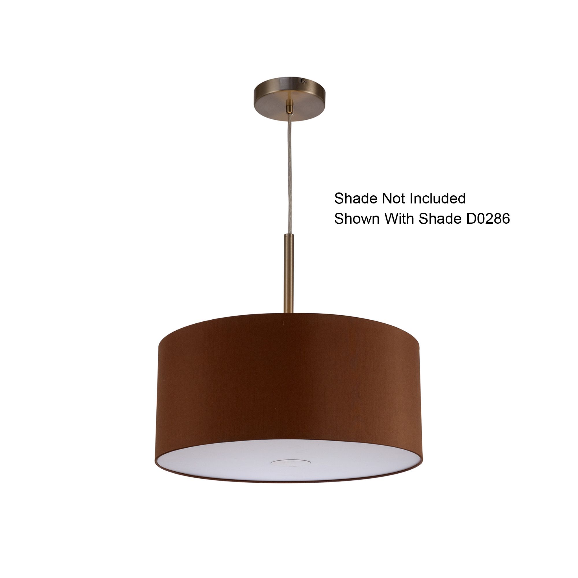 Baymont 12cm Satin Nickel 1 Light E27 Universal Single Pendant, Suitable For A Vast Selection Of Shades