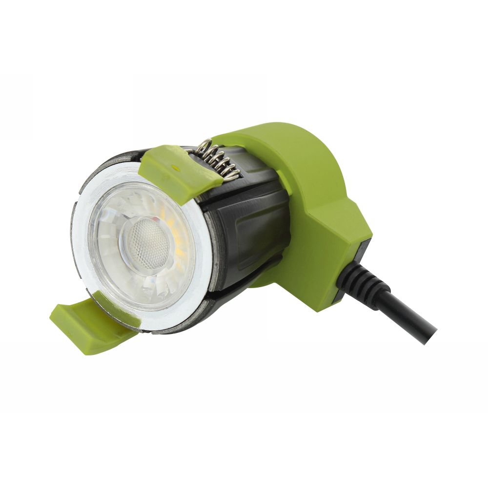 Bazi, 10W, 350mA Fire Rated Downlight, Dimmable LED Engine, TRIM REQUIRED, Cut Out: 70mm, 760lm, 38° Deg, 2700K, IP65/54, DRIVER INC., 5yrs Warranty