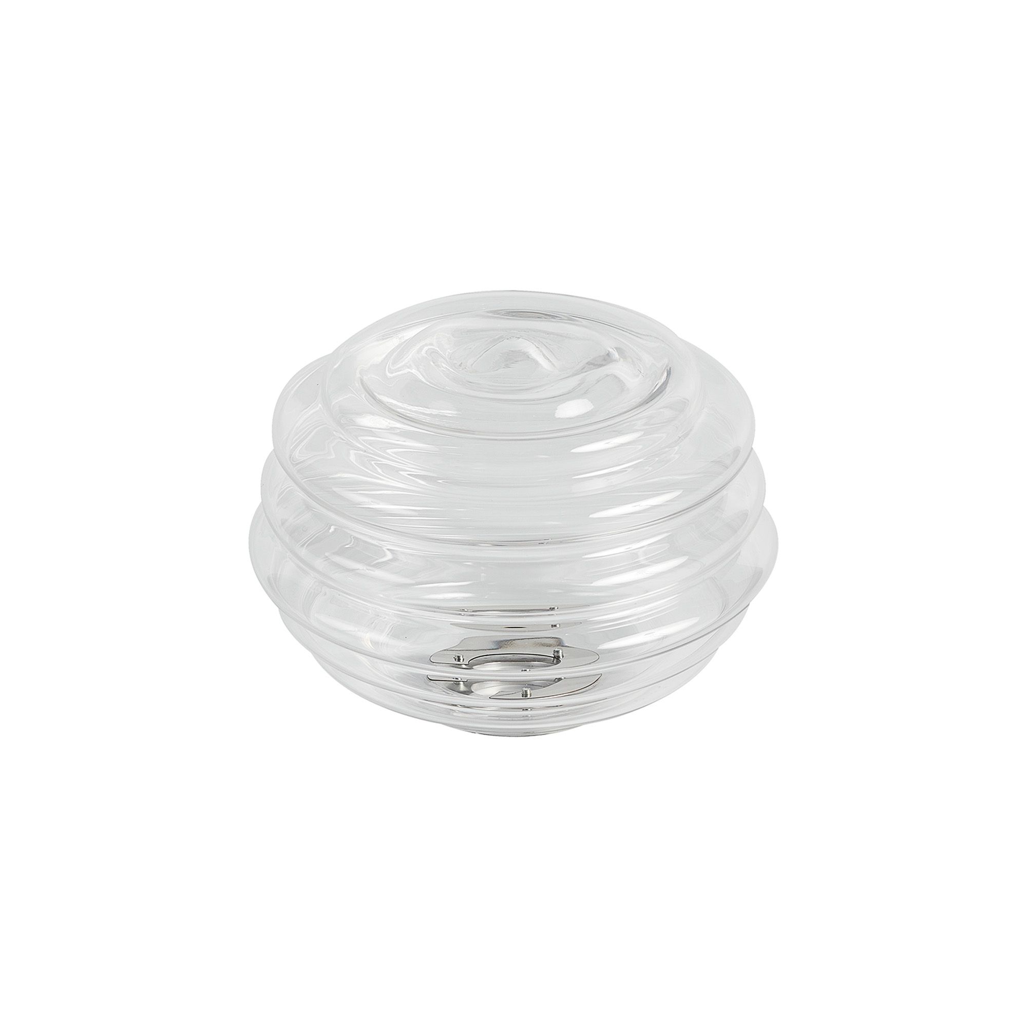 Brioni 16cm Round (A) Clear Rippled Glass Shade