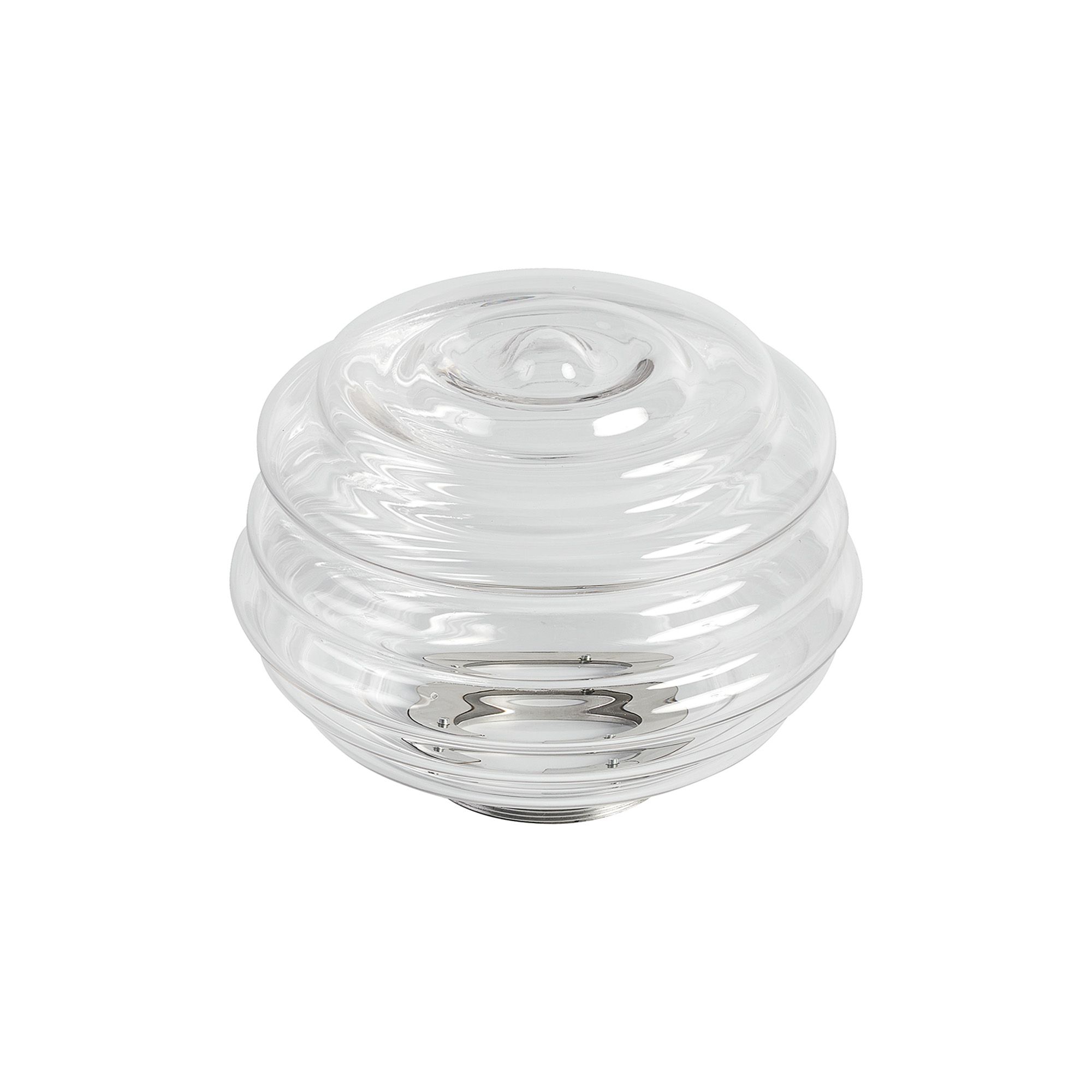Brioni 18cm Round (A) Clear Rippled Glass Shade