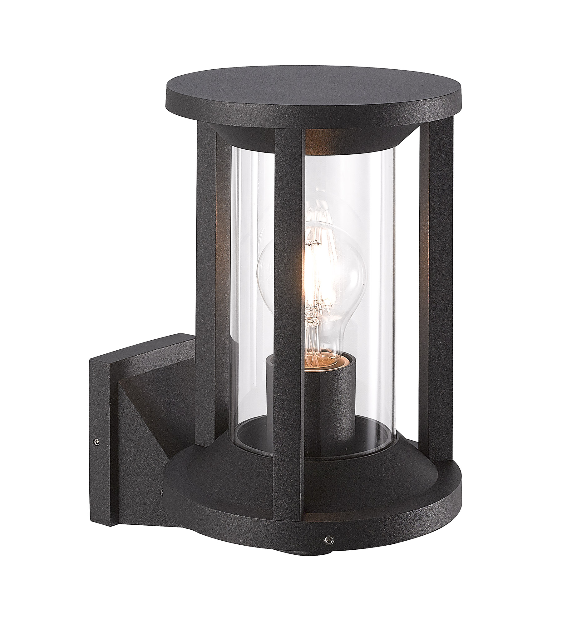 Burgate 16cm Wall Lamp Lantern, 1 x E27, IP65, Anthracite, 2yrs Warranty