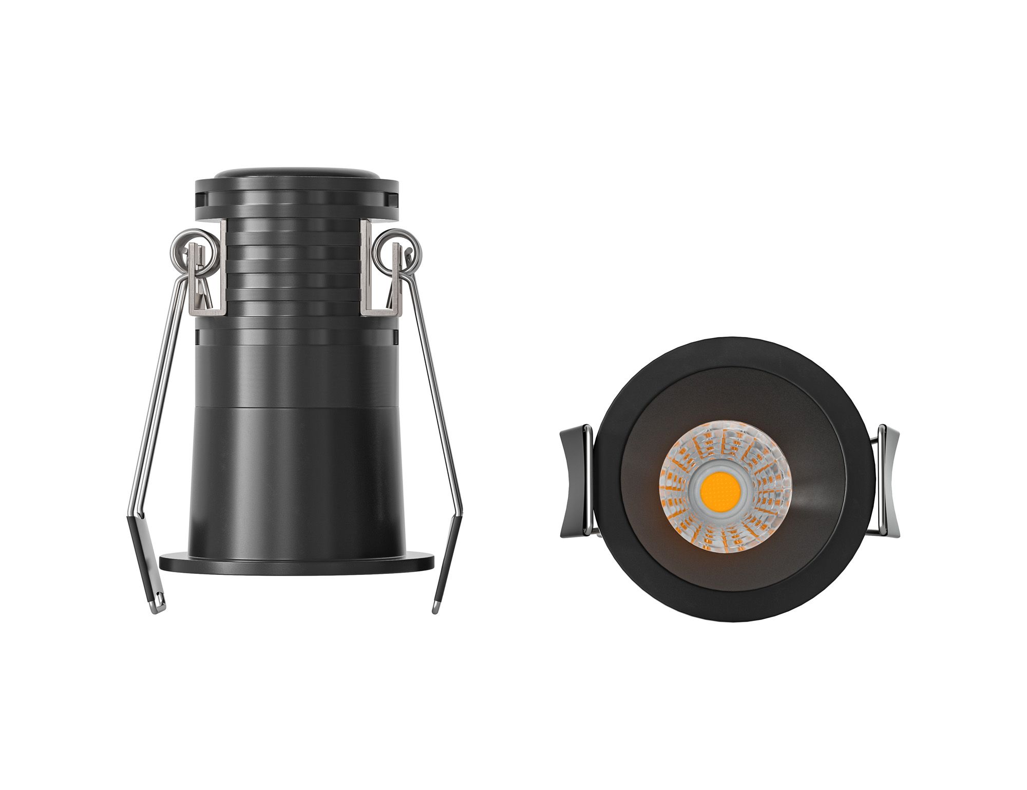 Cane 4cm Spotlight, 3W LED, 3000K, 210lm, Black, Cut Out: 36mm, Driver Included, 3yrs Warranty