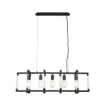 Canto Rectangular Pendant 5 Light E27 Graphite/Acrylic