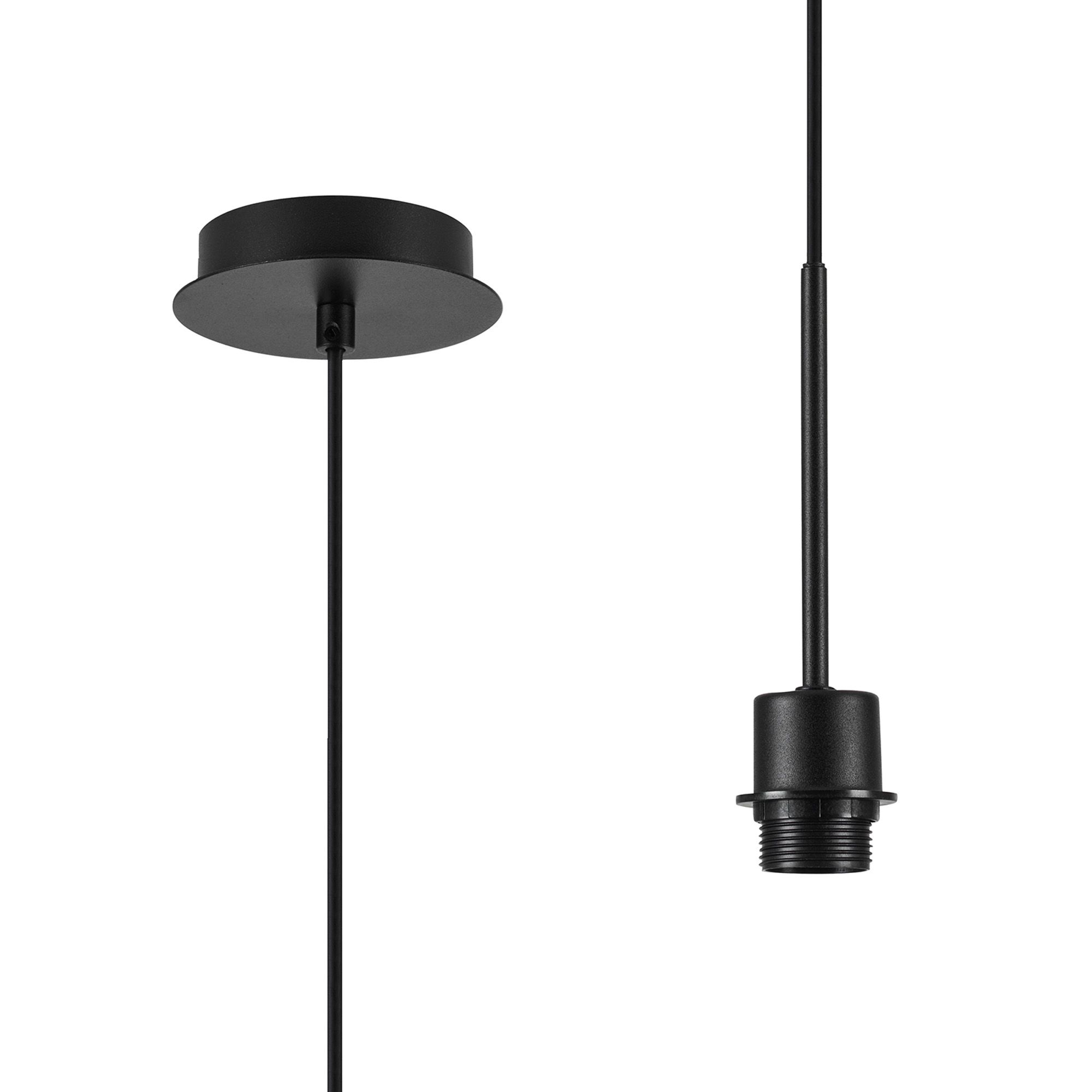 Carrie 12cm Satin Black 1 Light E27 Universal Single Pendant (FRAME ONLY), Suitable For A Vast Selection Of Shades