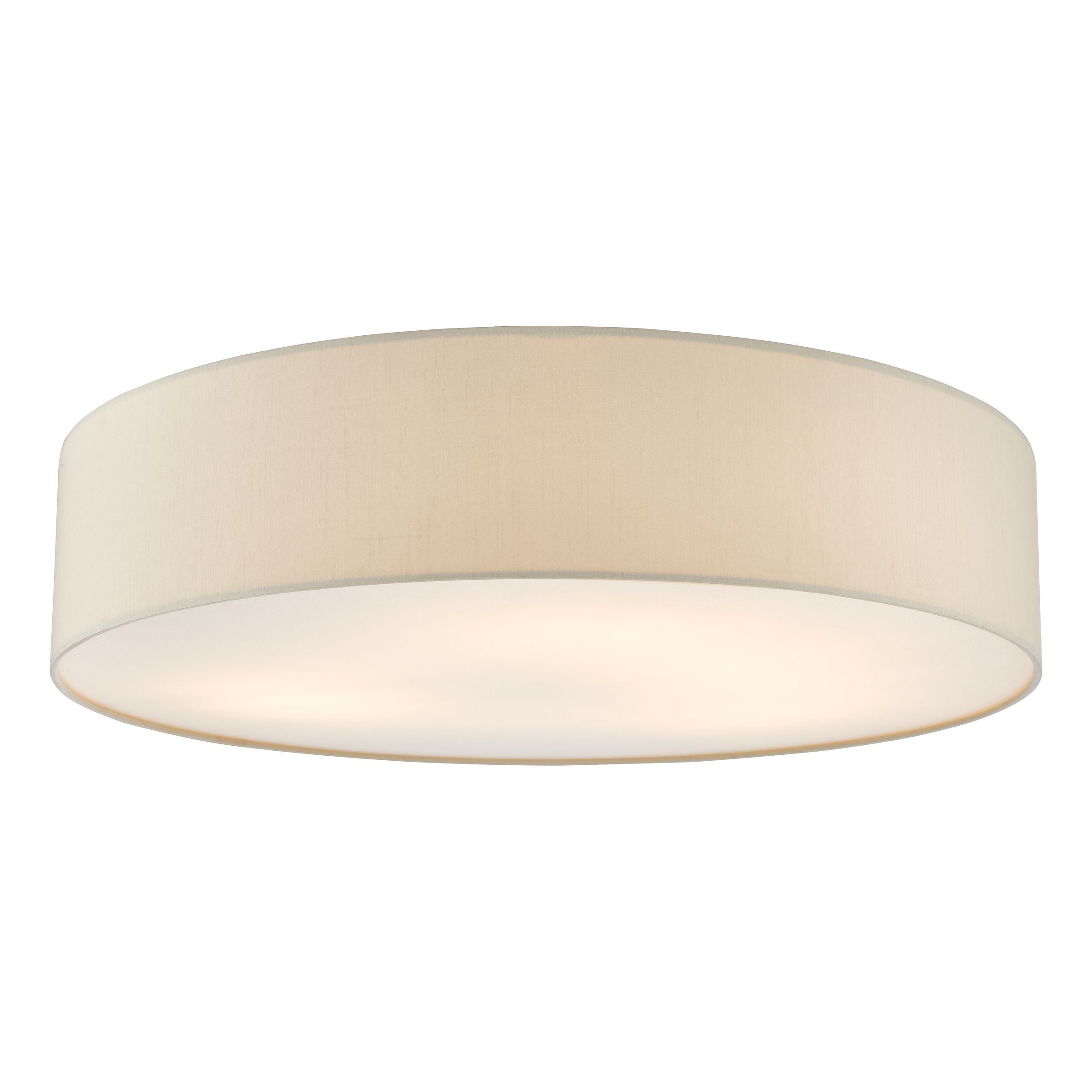 Cielo 6 Light E27 Taupe Flush Ceiling Light With Diffuser 80cm