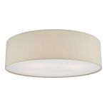 Cielo 4 Light E27 Taupe Flush Ceiling Light With Diffuser 60cm