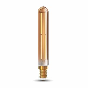 Classic Deco LED 185mm Tubular Line E14 Dimmable 4W 1800K Extra Warm White, 300lm, Gold Glass, 3yrs Warranty
