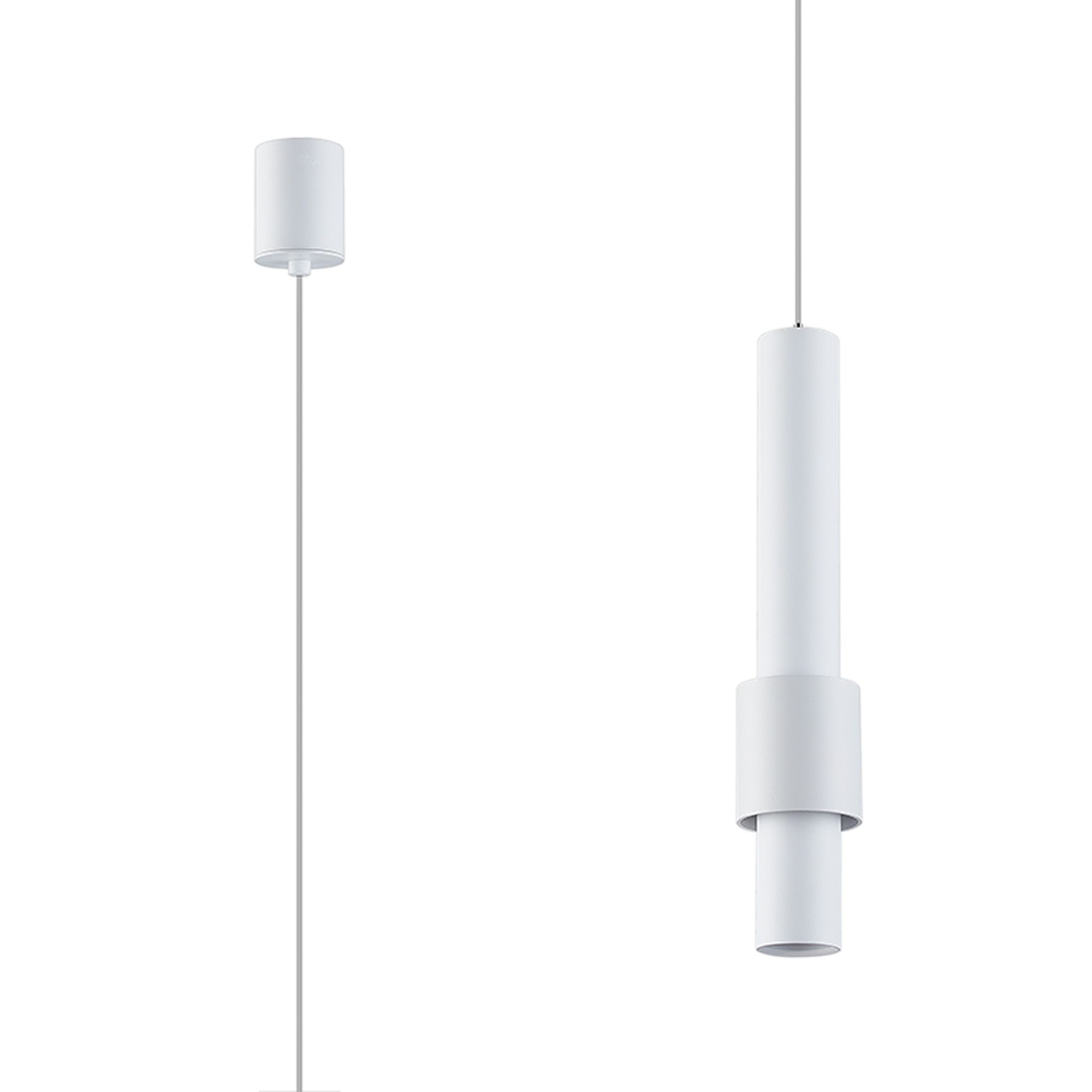 Clifton 5.8cm 1 Light Pendant, 7W LED, 3000K, 770lm, White, 3yrs Warranty