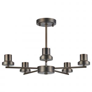 Cody 52cm Matt Bronze 5 Light Upward Semi Ceiling (FRAME ONLY)