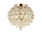 Brisa IP 35cm Ceiling, 5 Light G9, IP44, French Gold/Crystal