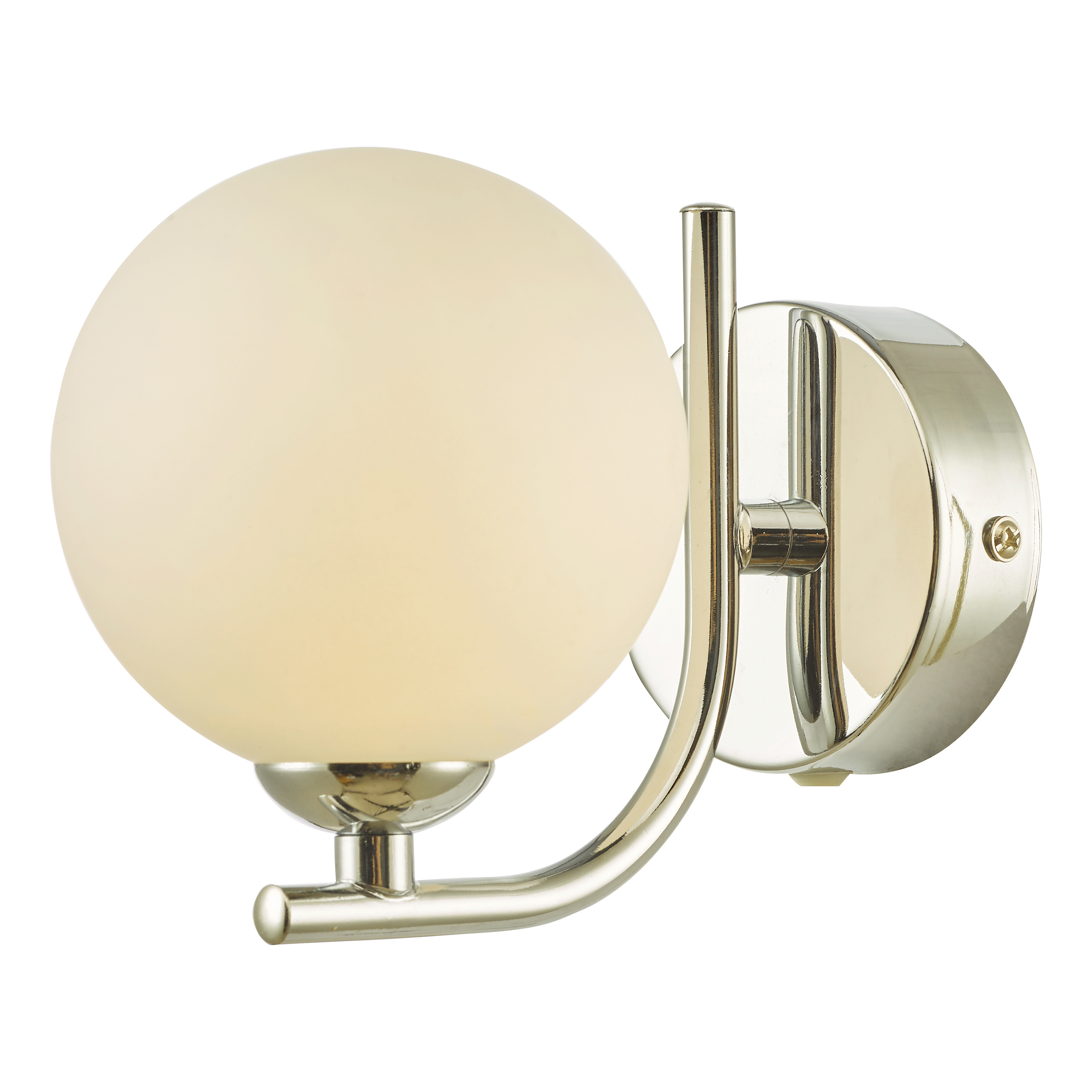 Pasión 1 Light G9 Polished Chrome Wall Light C/W Opal Glass Shade