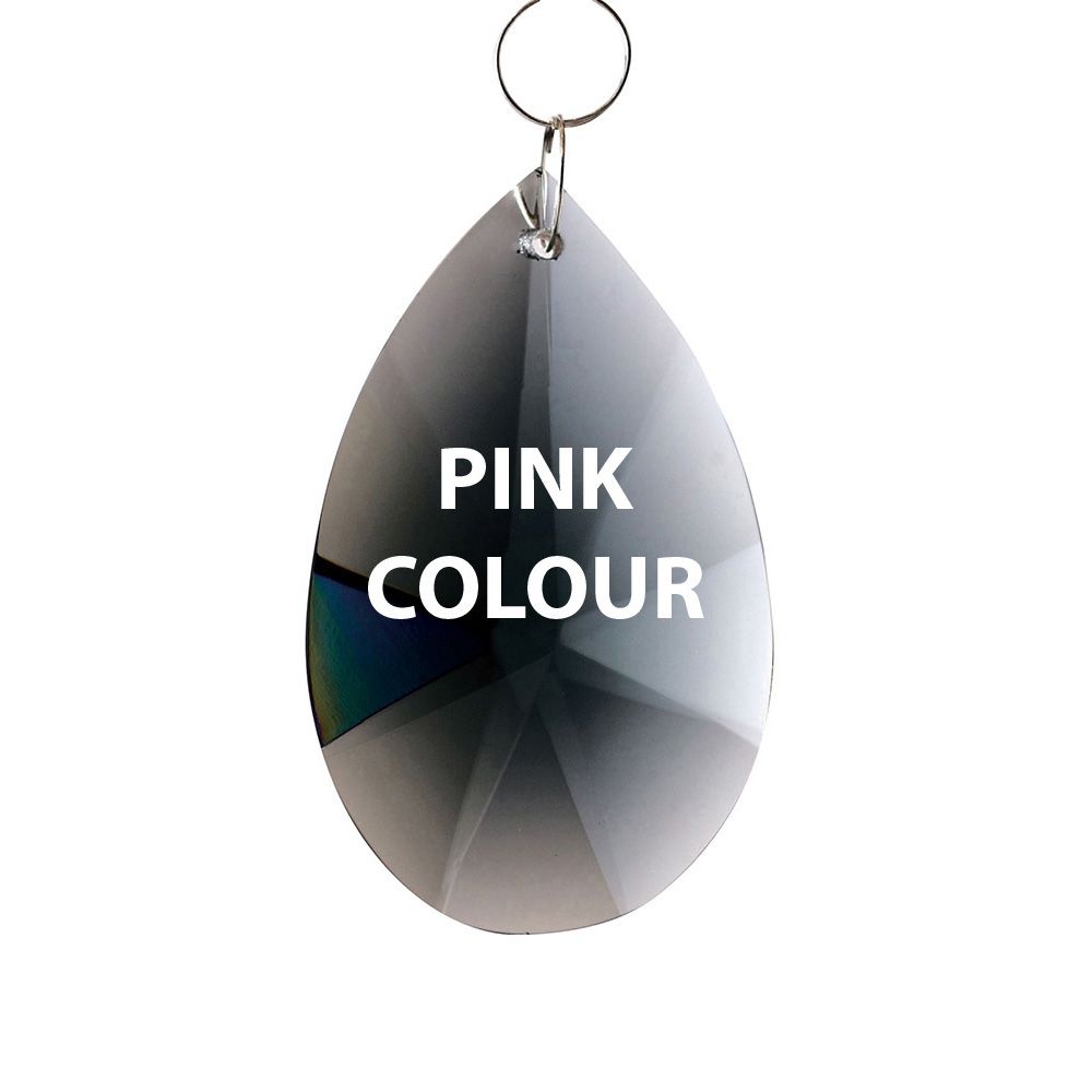 Crystal Star Pendalogue Pink 50mm, No Ring Or Pin Included