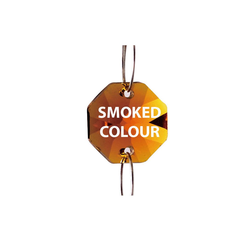 Crystal Octagon Smoked 14mm, No Ring Or Pin Included