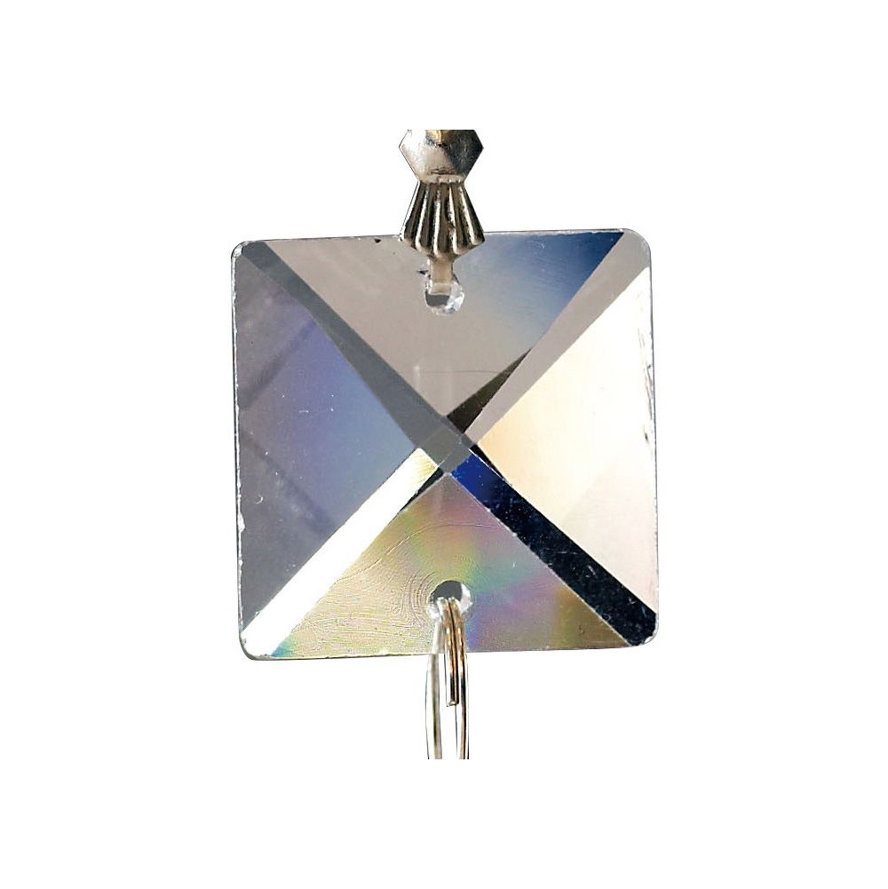 Crystal Square Clear 20mm, No Ring Or Pin Included