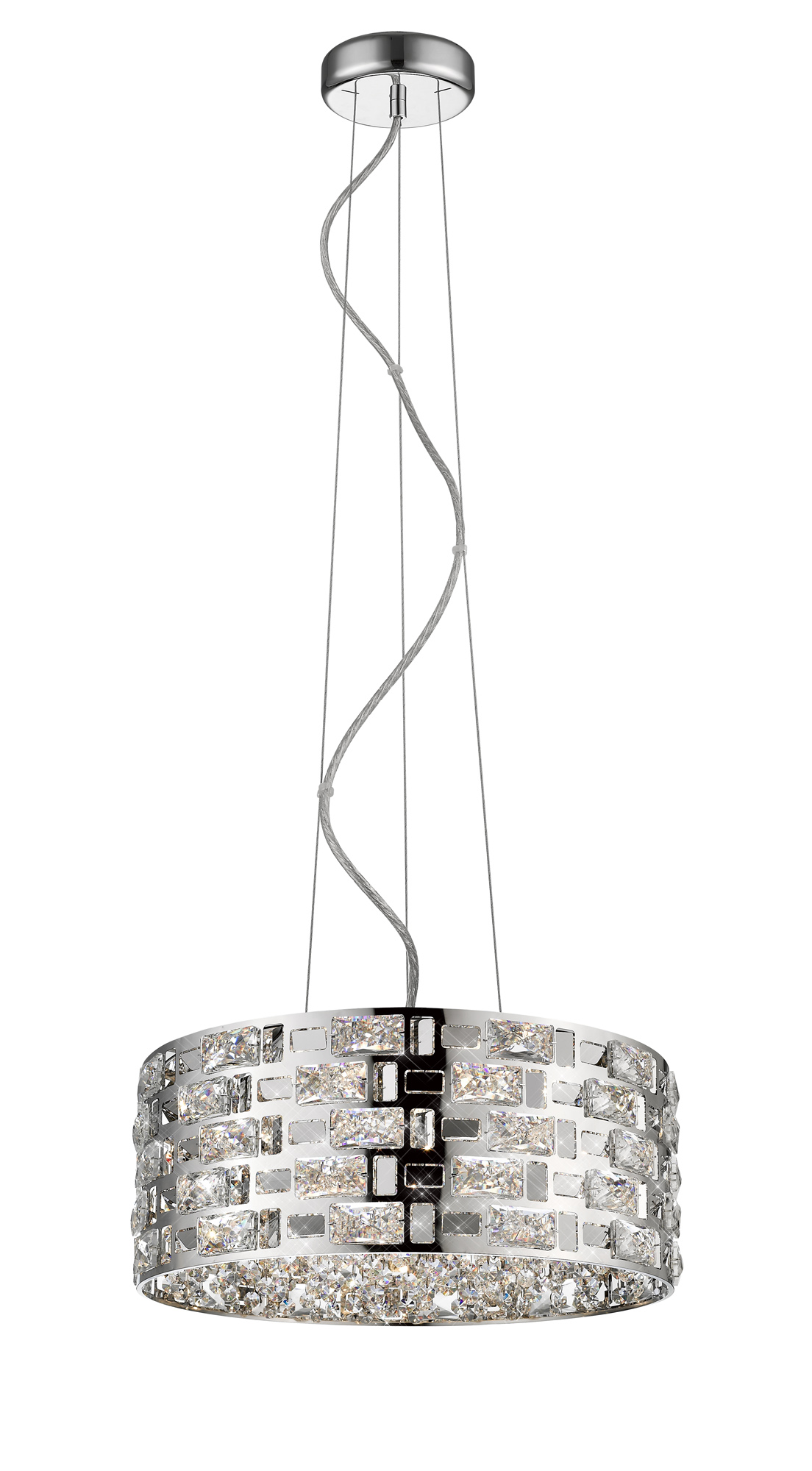 Destello 48cm Pendant Round 7 Light G9 Polished Chrome/Crystal