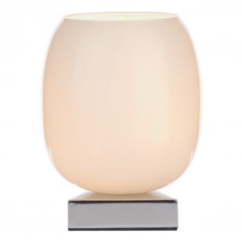 Pleni 1 Light G9 Polished Chrome 3 Stage Touch Table Lamp With Pulque Glass Shade