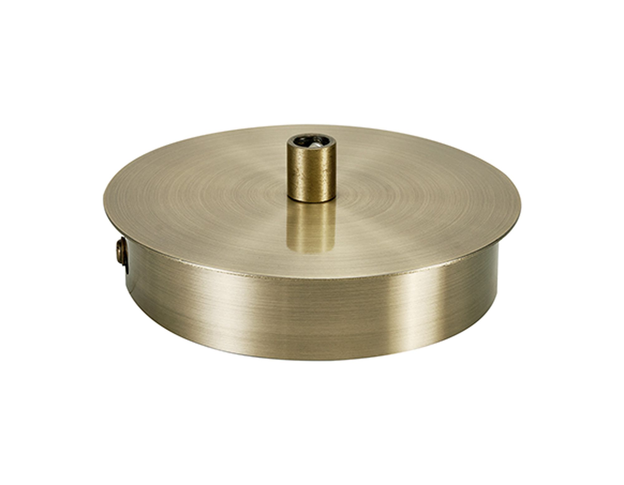 Dreifa Ceiling Box Antique Brass, c/w Cable Grip, Earth Wire & 3 Pole Terminal Block