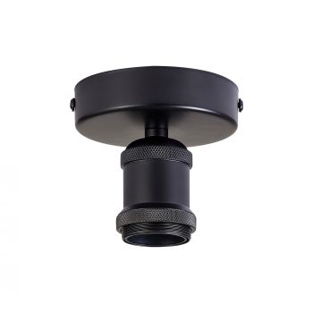 Dreifa 10cm Ceiling Light, 1 x E27, Matt Black