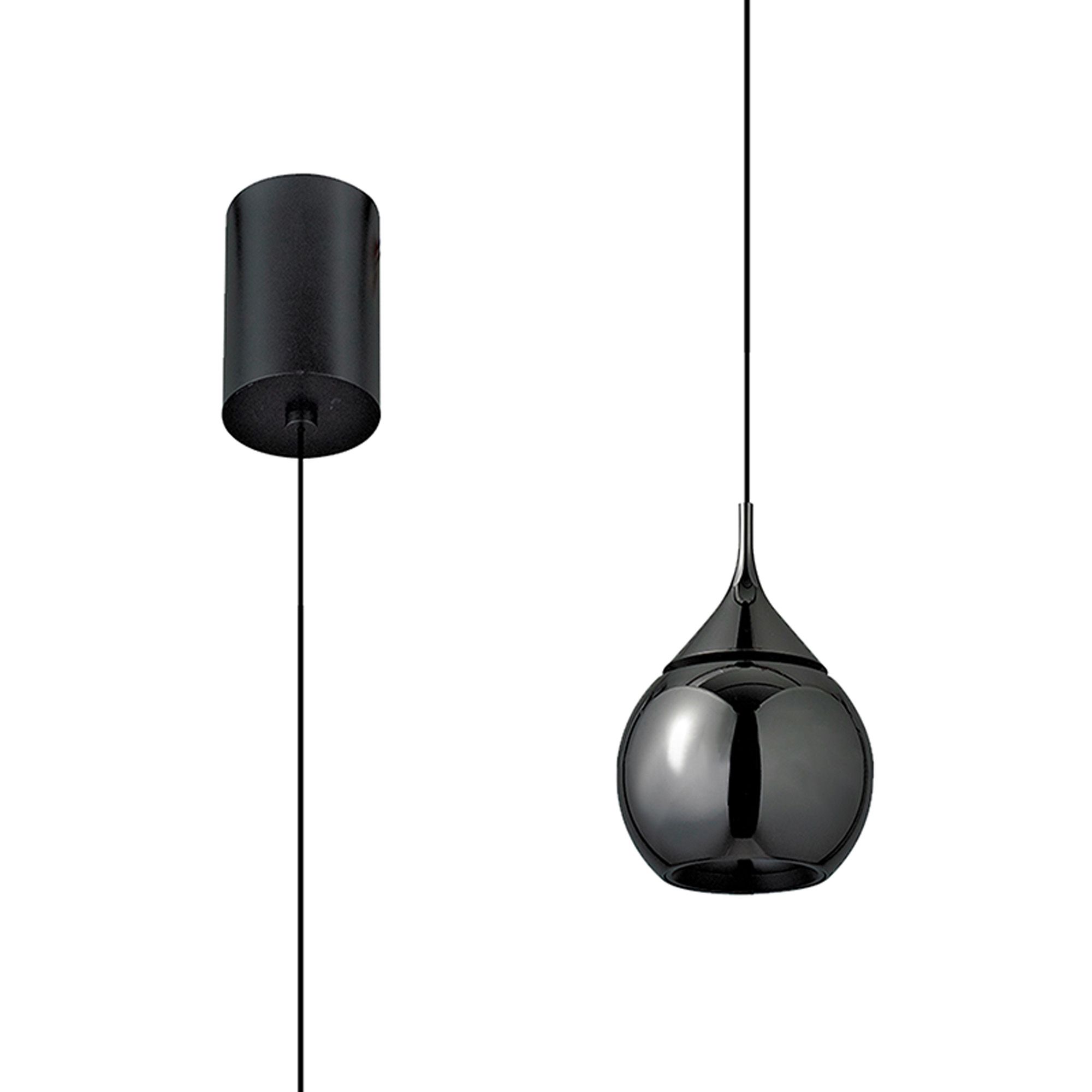 Drop Pendant, 7W LED, 3000K, 580lm, 36º, Pearl Black, 3yrs Warranty