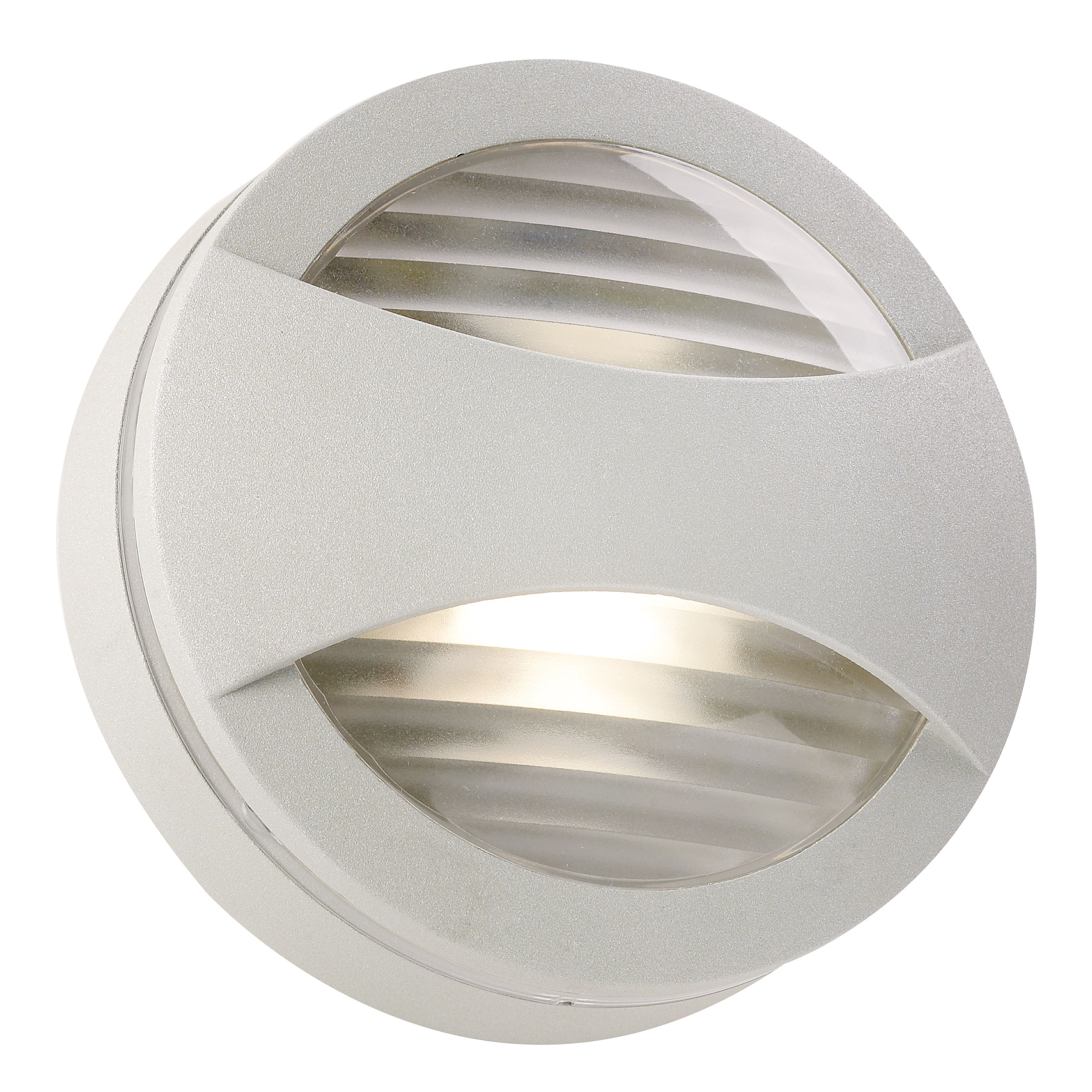 Endon EL-40031-SIL, Fresno 1lt wall, Matt silver effect paint & frosted pc