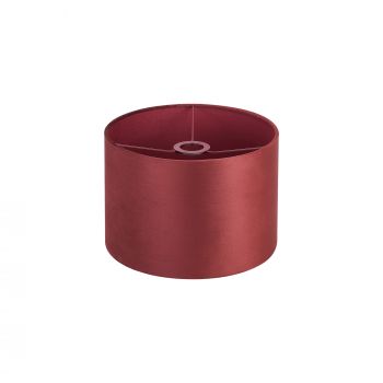 Essen Round, 30x20cm Shade, Oxblood Velvet With Oxblood TC Lining & Oxblood Finish Carrier