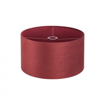 Essen Round, 40x22cm Shade, Oxblood Velvet With Oxblood TC Lining & Oxblood Finish Carrier