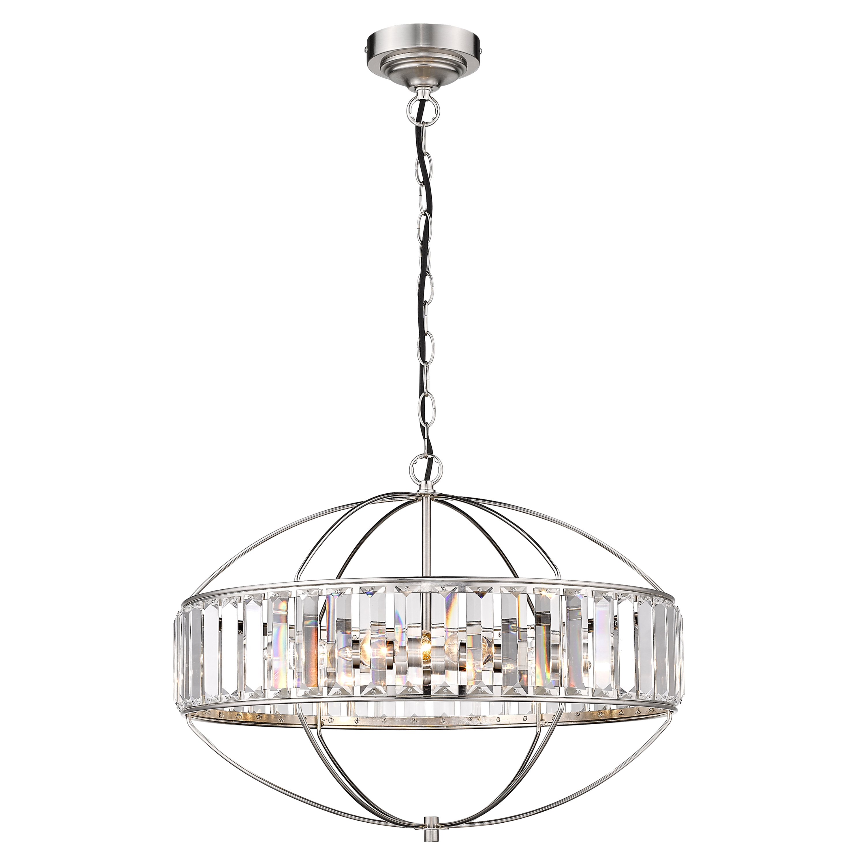 Atlante 4 Light E27 Adjustable Satin Nickel Pendant