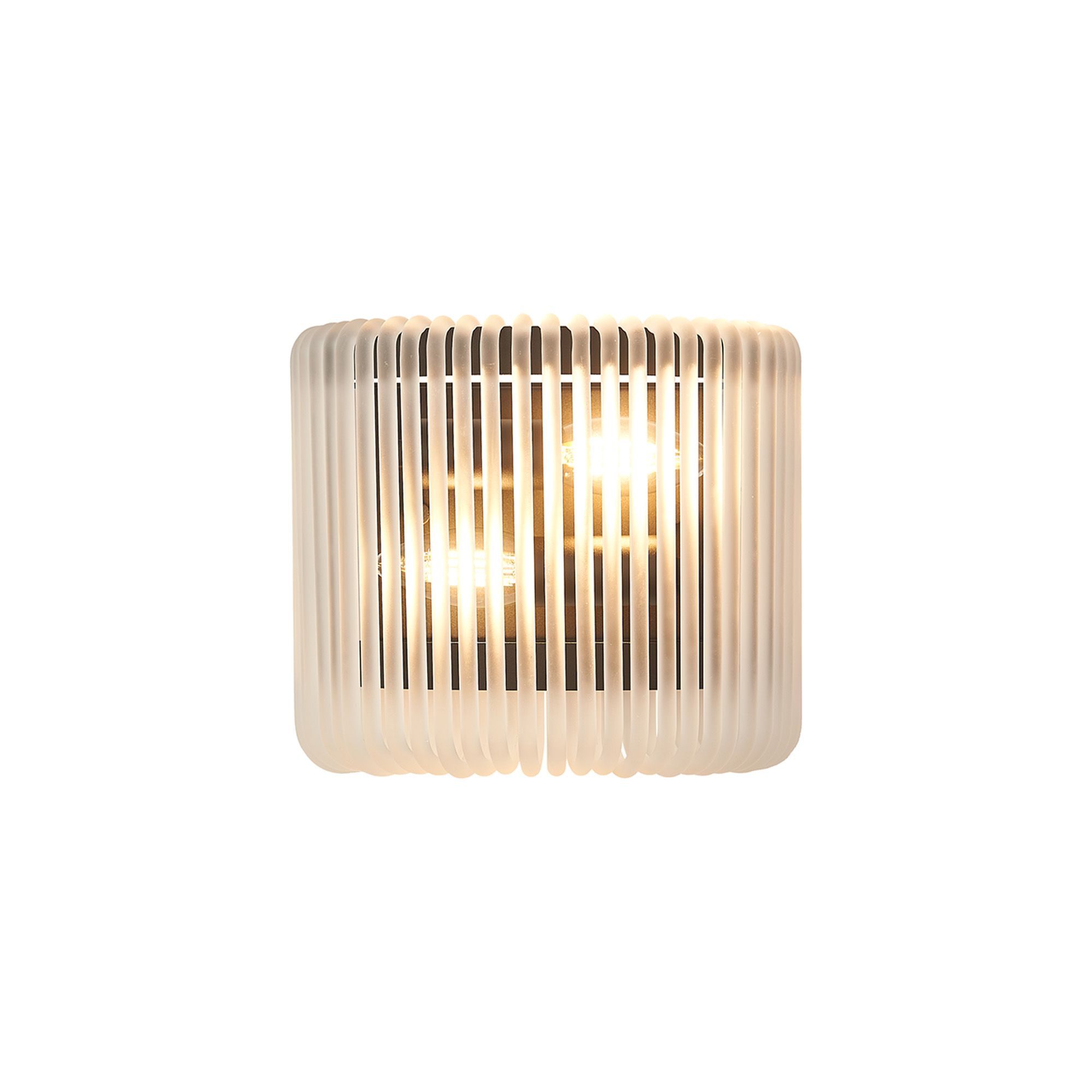 Guzzini 22 x 12cm Small Wall Light, 2 x E14, Black/Frosted Glass