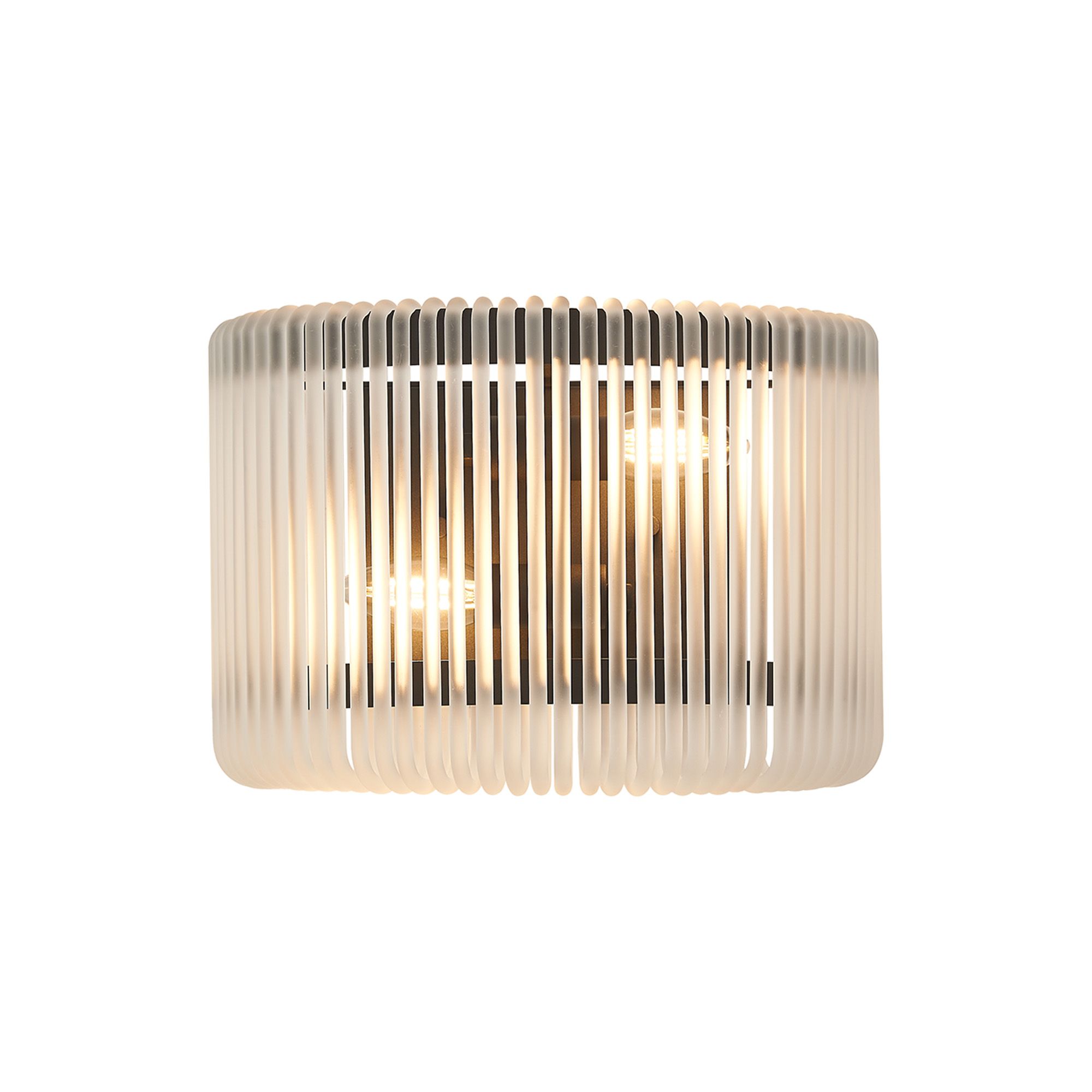 Guzzini 32 x 18cm Medium Wall Light, 2 x E14, Black/Frosted Glass