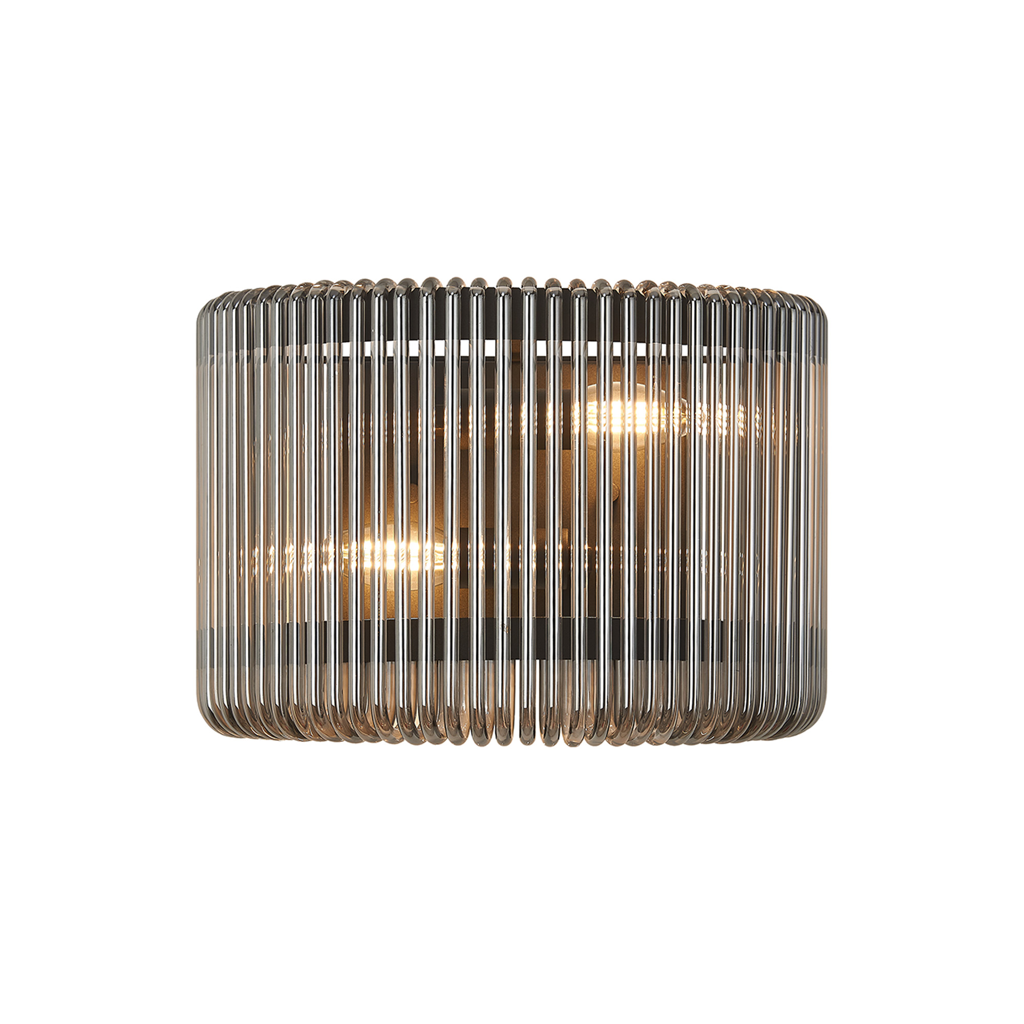 Guzzini 32 x 18cm Medium Wall Light, 2 x E14, Black/Smoke Glass