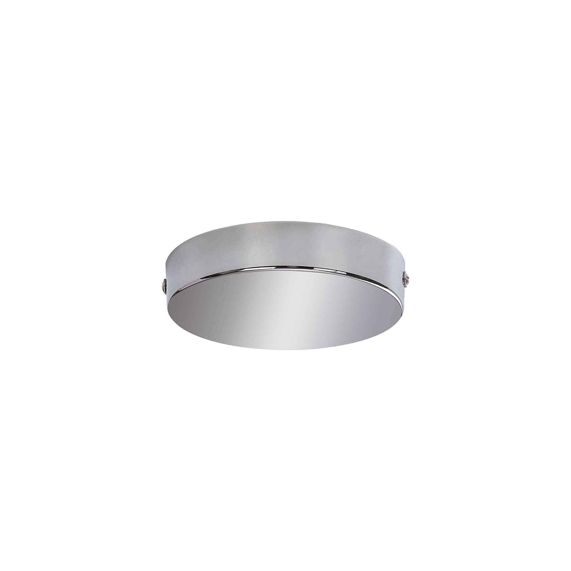 Hayes No Hole 12cm Round Ceiling Plate Polished Chrome Stainless Steel