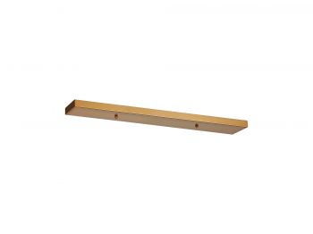 Hayes No Hole 700 x 100mm Linear Ceiling Plate Brass