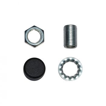 Hayes 1.5cm Thumb Nut (1pc) Matt Black, c/w Threaded Rod, Washer & Nut
