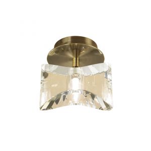 Kromo Ceiling 1 Light G9, Antique Brass