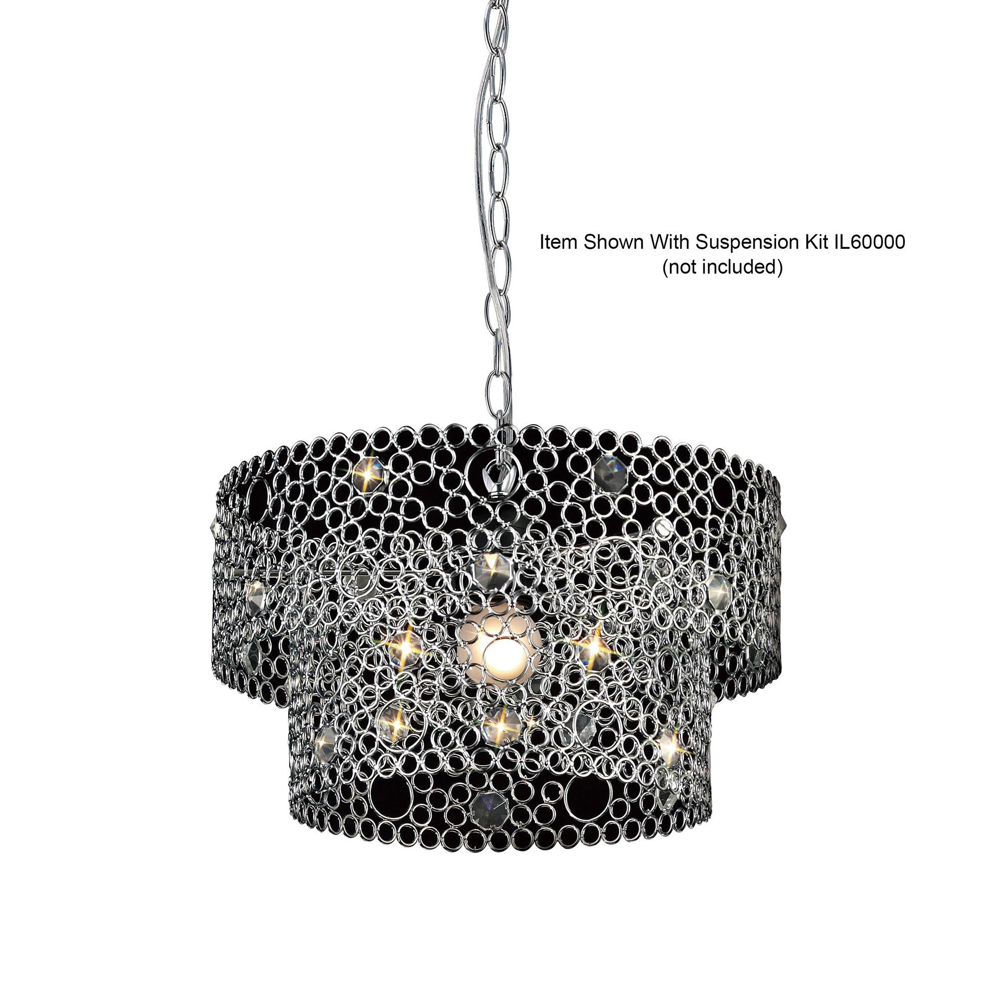 Kudo Tiered Non-Electric SHADE ONLY Polished Chrome/Crystal