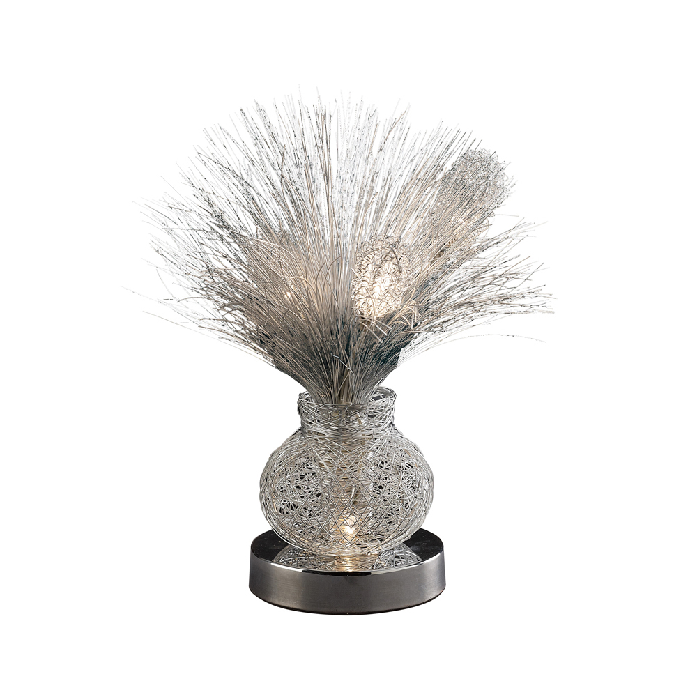 (DH) Lenore Table Lamp 4 Light G4 Silver/Polished Polished Chrome, NOT LED/CFL Compatible