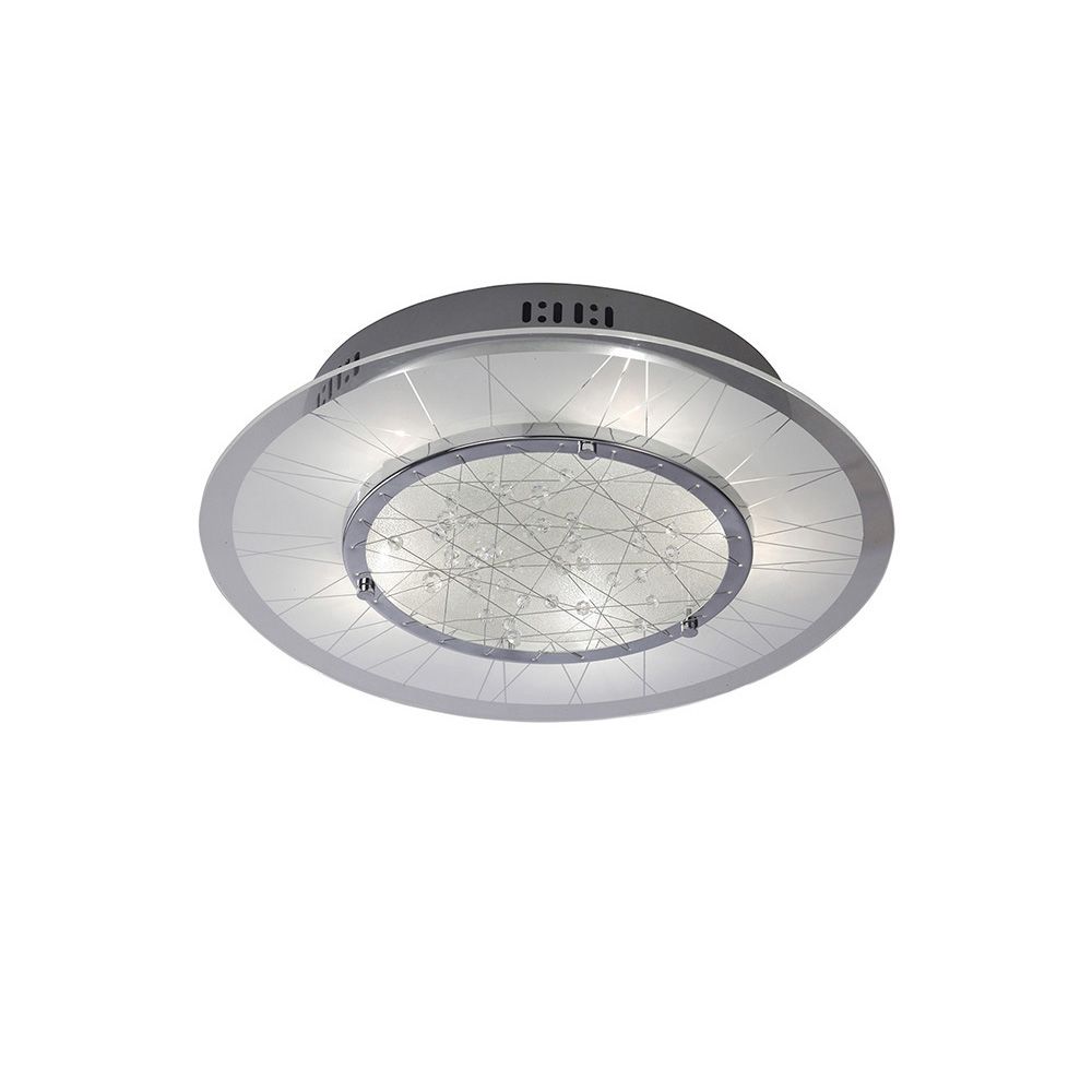 Lindon Flush Ceiling Round 5 Light G9 Polished Chrome/Glass/Crystal