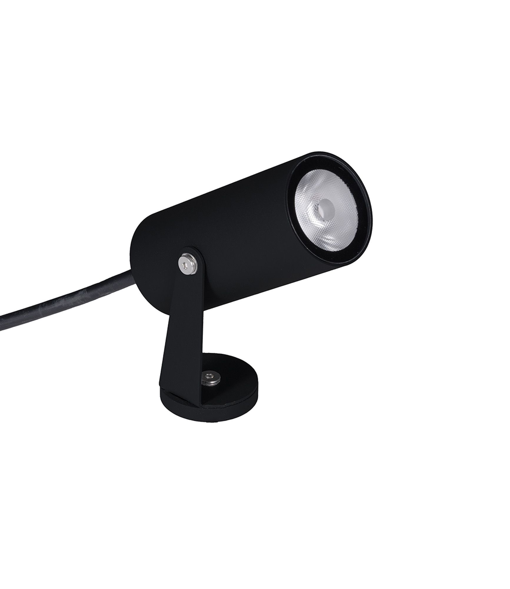Logan Ground/Wall Light, 1 x 6W LED, 3000K, 525lm, 36º, IP65, c/w 2m Cable, Black, 3yrs Warranty