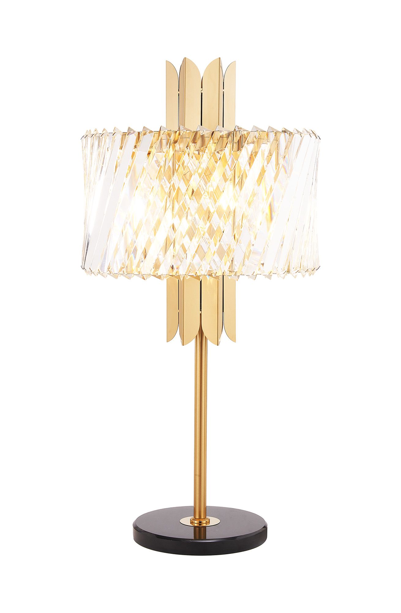 Lola Table Lamp, 4 x E14, Brass/Clear