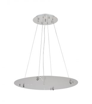 Lowan 59cm, 3m Polished Chrome/Silver, Suspension Plate c/w Power Cable To Lower Flush Fittings, Max Load 20kg (ONLY TESTED FOR OUR PRODUCTS)