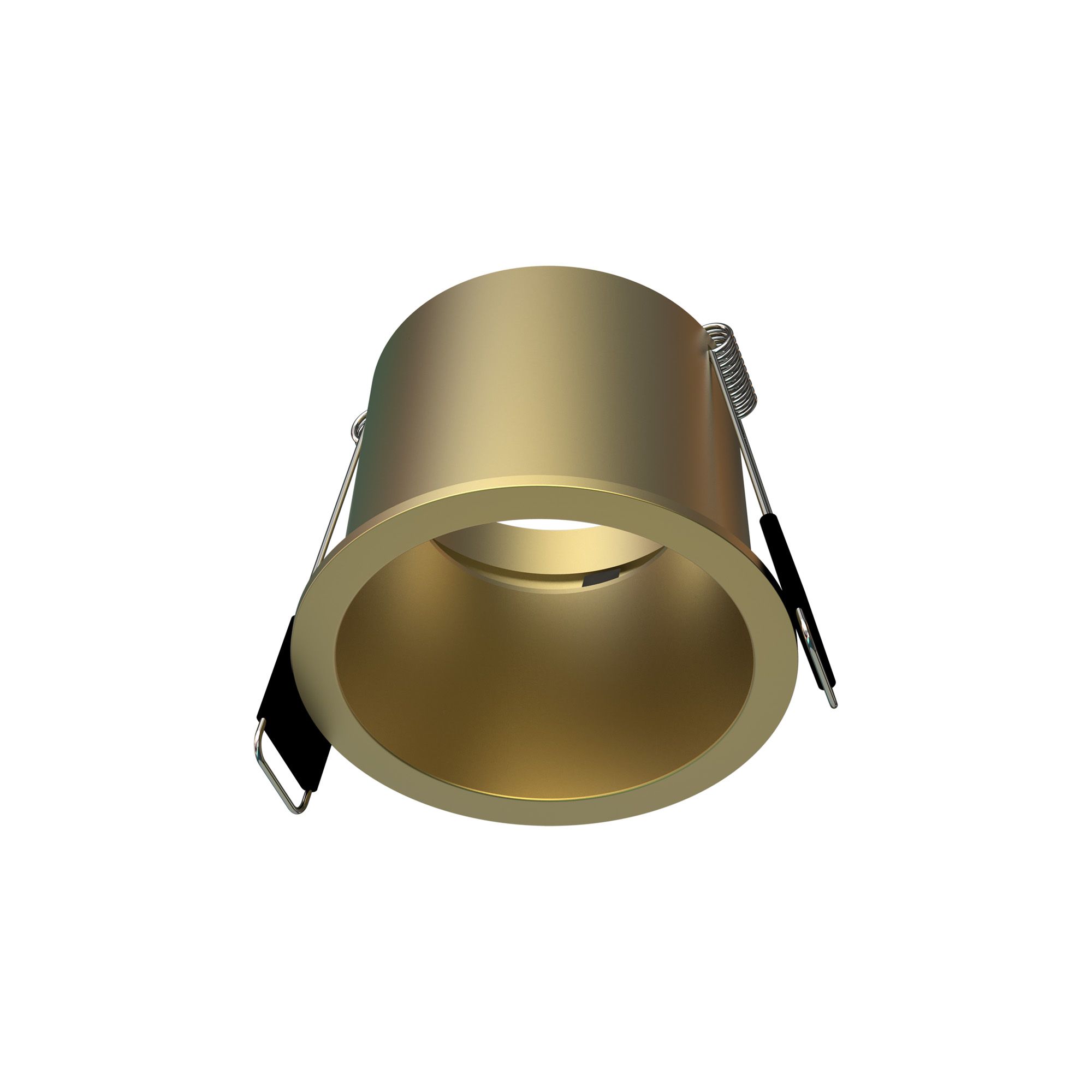 Malt GU10 Downlight Round, 1 x GU10 (Max 12W), Gold, Cut Out: 60mm, Lampholder Included